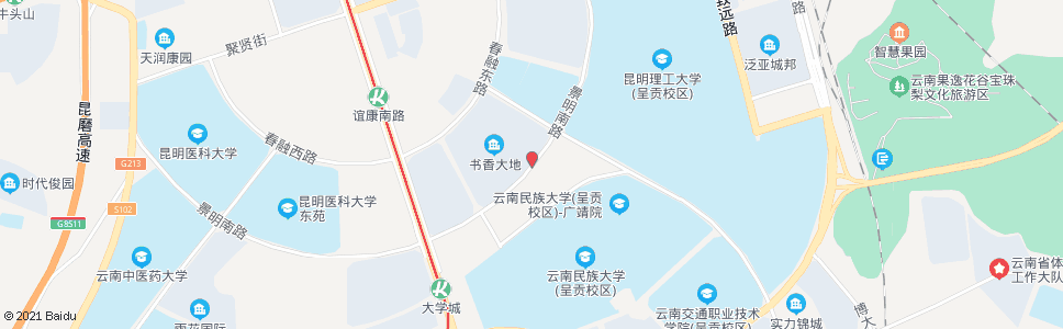 昆明万青路口景明南路_公交站地图_昆明公交_妙搜公交查询2024