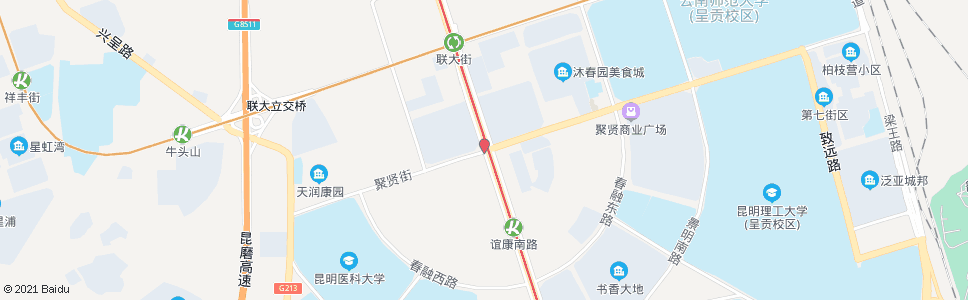 昆明彩云南路口聚贤街_公交站地图_昆明公交_妙搜公交查询2025