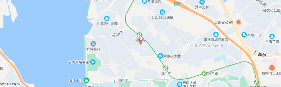 昆明滇池旅游度假区管委会(滇池路)_公交站地图_昆明公交_妙搜公交查询2024