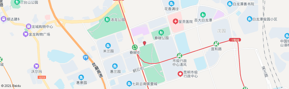 昆明春融街(彩云南路口)_公交站地图_昆明公交_妙搜公交查询2024