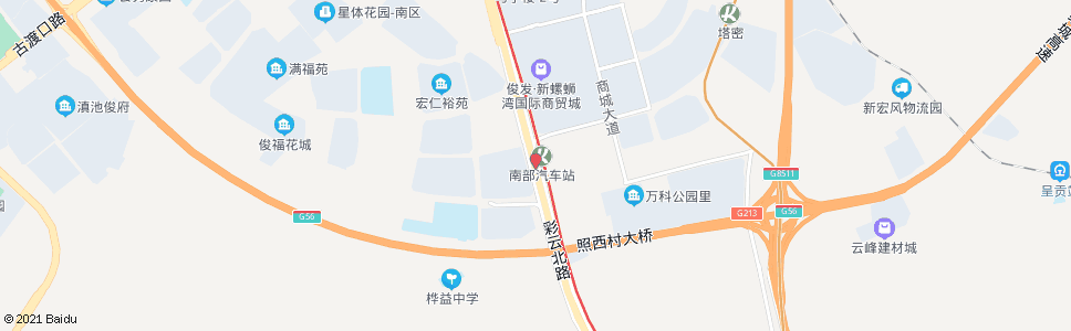 昆明新螺蛳湾公交枢纽站(彩云北路)_公交站地图_昆明公交_妙搜公交查询2024