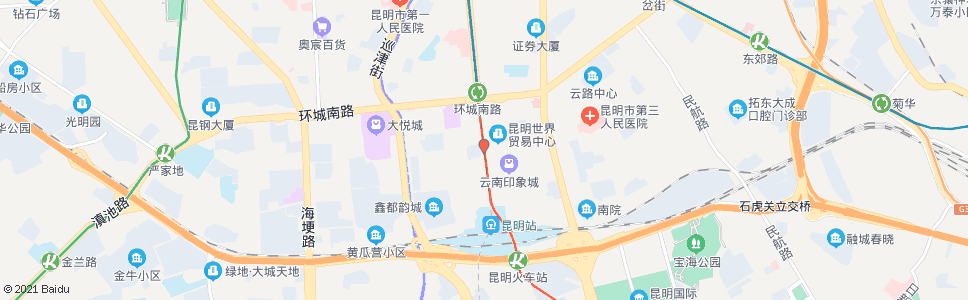 昆明永安路口北京路_公交站地图_昆明公交_妙搜公交查询2024