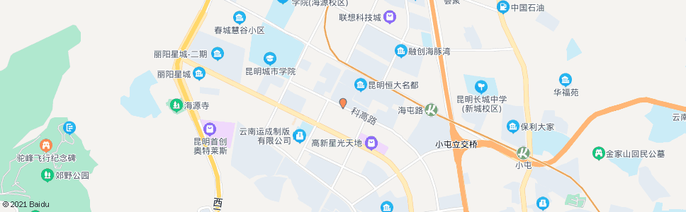 昆明水逸康桥小区(科高路)_公交站地图_昆明公交_妙搜公交查询2025