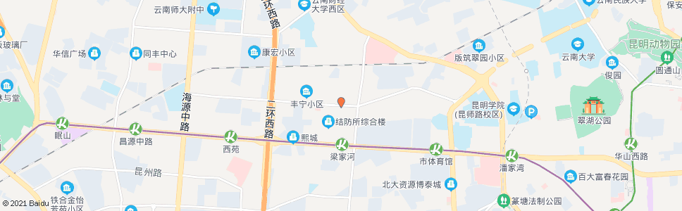 昆明西园路口茭菱路_公交站地图_昆明公交_妙搜公交查询2024