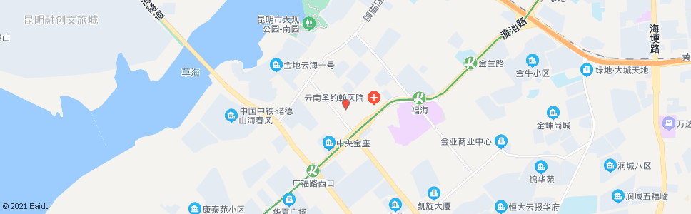 昆明阳光花园小区(阳光中路)_公交站地图_昆明公交_妙搜公交查询2024