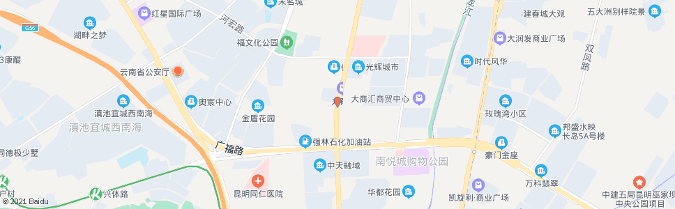 昆明商汇路口(前兴路)_公交站地图_昆明公交_妙搜公交查询2024