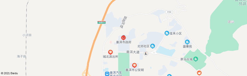 普洱市政府_公交站地图_普洱公交_妙搜公交查询2024