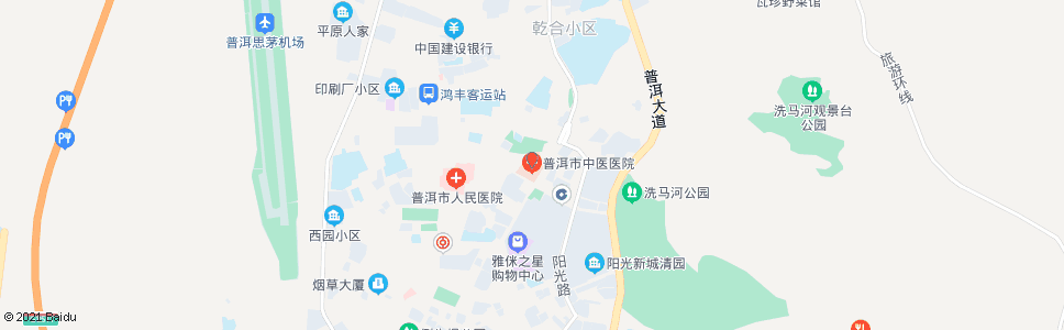 普洱市中医院_公交站地图_普洱公交_妙搜公交查询2024