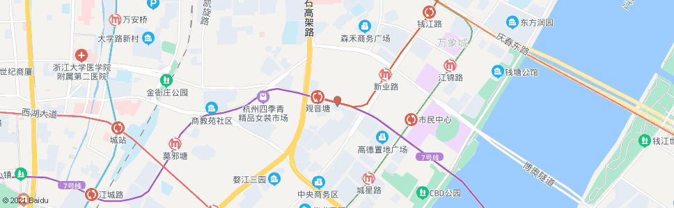 杭州下车路口(BRT)_公交站地图_杭州公交_妙搜公交查询2024
