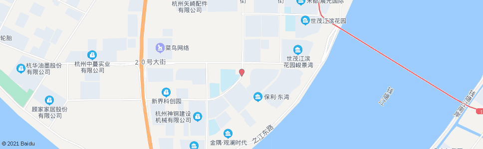 杭州二十二号大街二十号大街口_公交站地图_杭州公交_妙搜公交查询2024