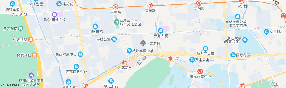 杭州古荡新村_公交站地图_杭州公交_妙搜公交查询2024