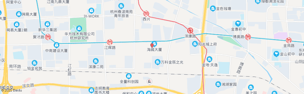 杭州滨康路西陵路口_公交站地图_杭州公交_妙搜公交查询2024