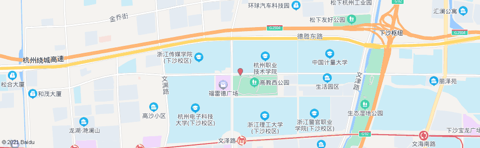 杭州学源街文泽路口(BRT)_公交站地图_杭州公交_妙搜公交查询2024