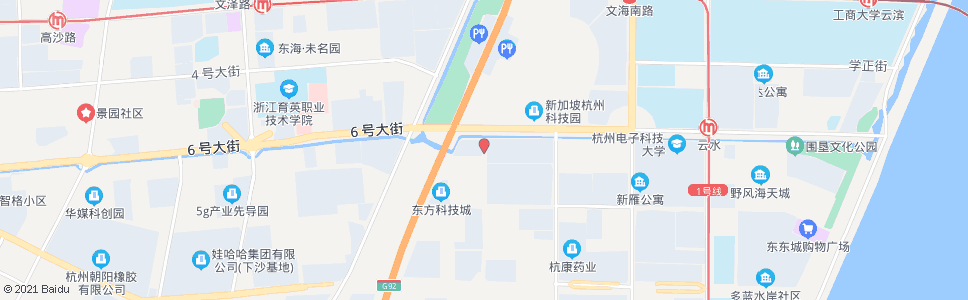 杭州十九号路六号大街口_公交站地图_杭州公交_妙搜公交查询2024