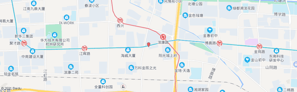 杭州西兴路滨康路口_公交站地图_杭州公交_妙搜公交查询2024