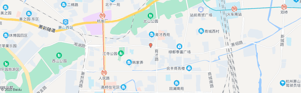 杭州萧绍路育才路口_公交站地图_杭州公交_妙搜公交查询2024