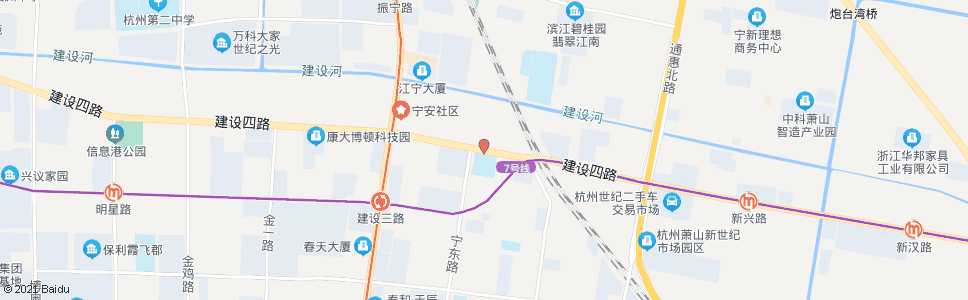 杭州建设四路宁东路口_公交站地图_杭州公交_妙搜公交查询2024