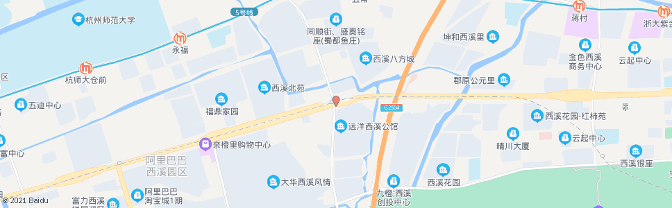 杭州文一西路荆长路口_公交站地图_杭州公交_妙搜公交查询2024