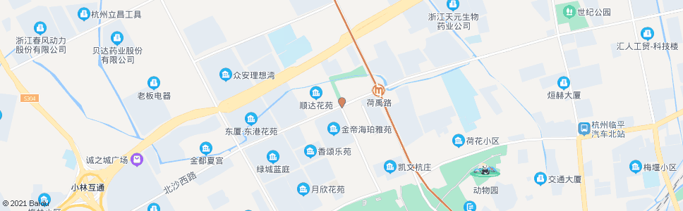 杭州北沙路雨荷路口_公交站地图_杭州公交_妙搜公交查询2024