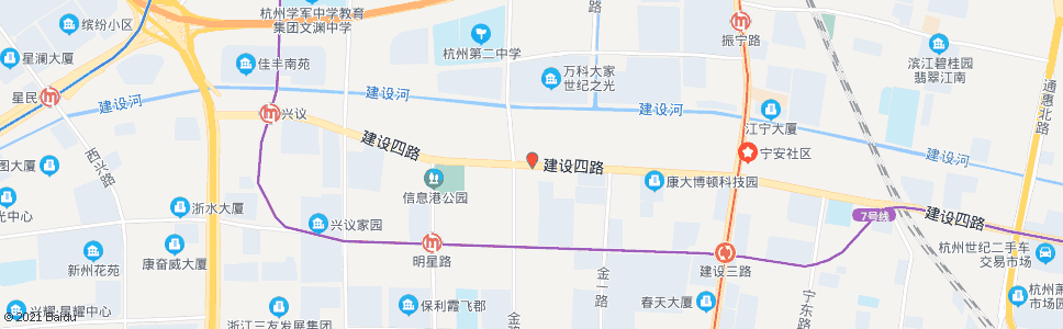 杭州建设四路金鸡路口_公交站地图_杭州公交_妙搜公交查询2024