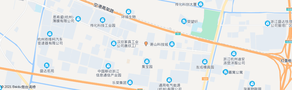 杭州鸿达路高新九路口_公交站地图_杭州公交_妙搜公交查询2024