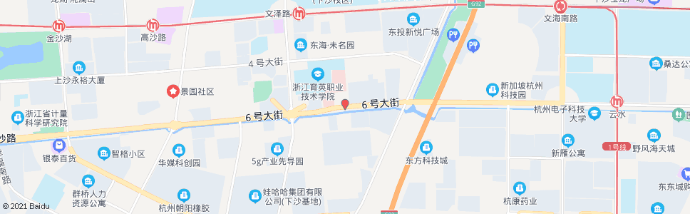 杭州九号大街南口_公交站地图_杭州公交_妙搜公交查询2024