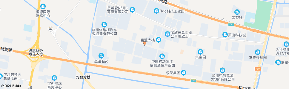 杭州鸿兴路高新六路口_公交站地图_杭州公交_妙搜公交查询2024