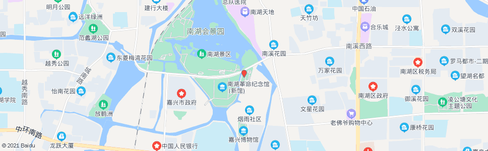 嘉兴南湖景区(游客服务中心)_公交站地图_嘉兴公交_妙搜公交查询2024