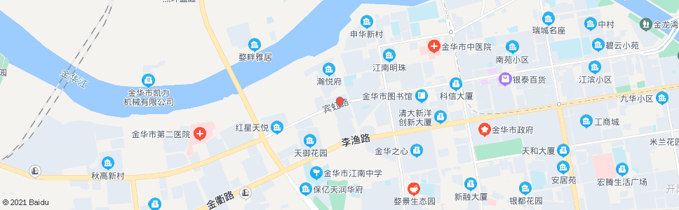 金华现代城_公交站地图_金华公交_妙搜公交查询2024
