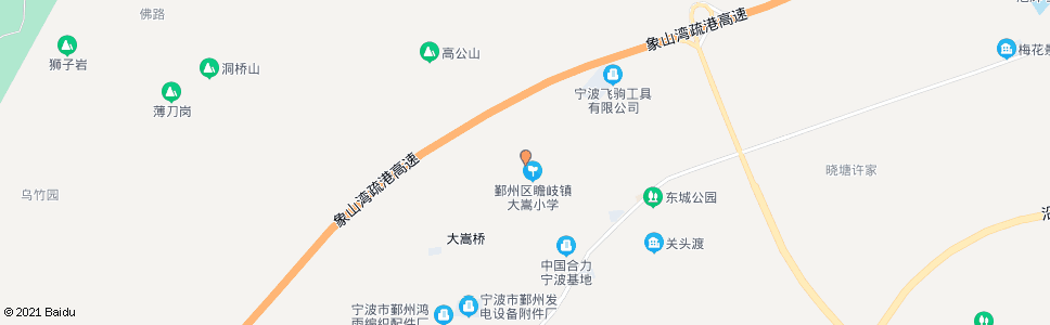 宁波大嵩小学_公交站地图_宁波公交_妙搜公交查询2025