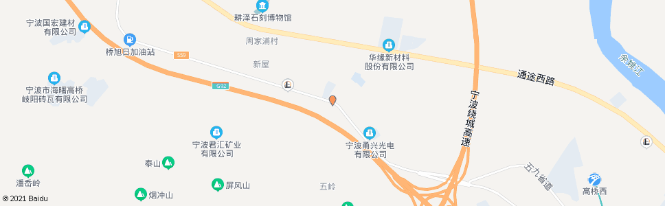 宁波岐山村_公交站地图_宁波公交_妙搜公交查询2024