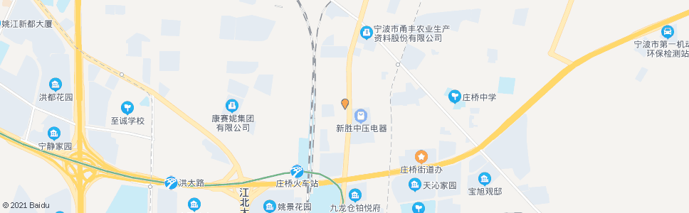 宁波康庄南路李冯路口(北苑大酒店)_公交站地图_宁波公交_妙搜公交查询2024