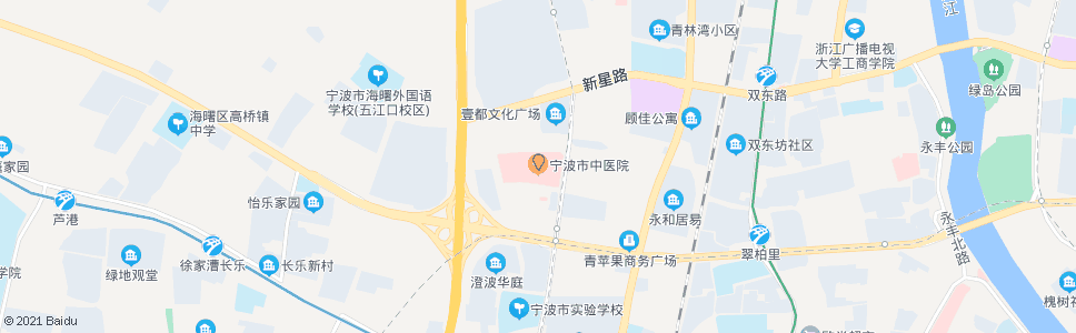 宁波市中医院东_公交站地图_宁波公交_妙搜公交查询2025