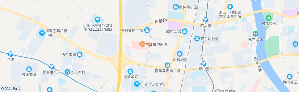 宁波市中医院东(海曙交警大队)_公交站地图_宁波公交_妙搜公交查询2024