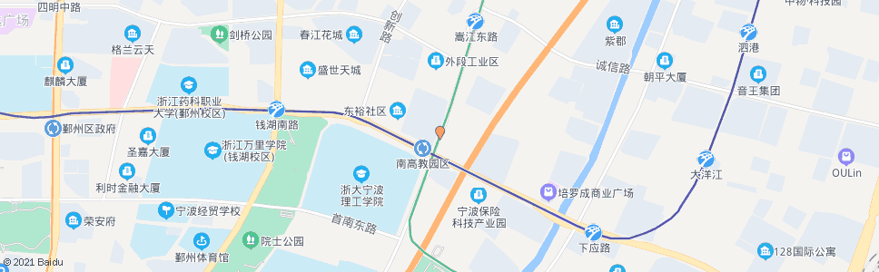 宁波沧海路鄞县大道口_公交站地图_宁波公交_妙搜公交查询2025