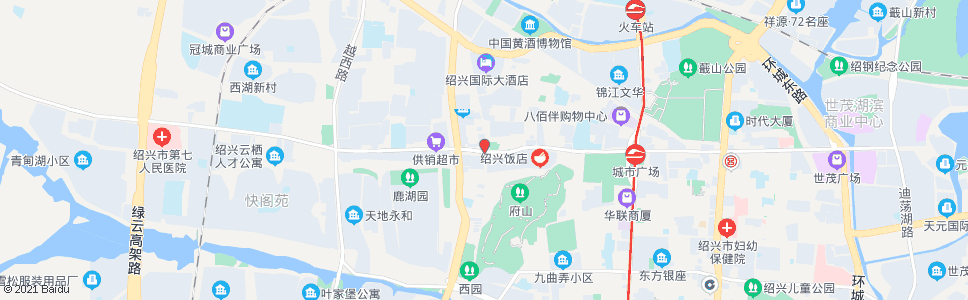 绍兴府山西路府山桥_公交站地图_绍兴公交_妙搜公交查询2024