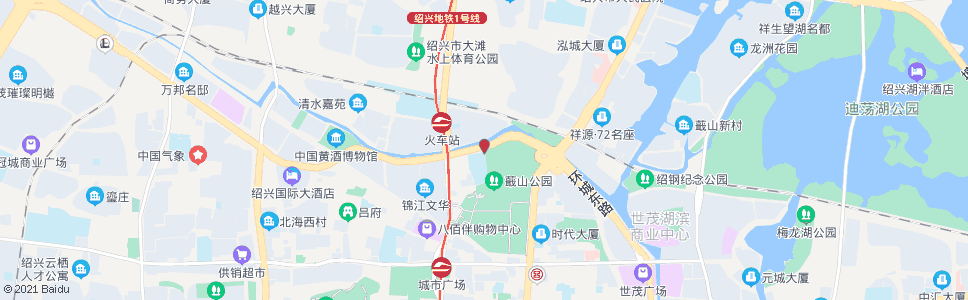 绍兴蕺山中心小学北门_公交站地图_绍兴公交_妙搜公交查询2024