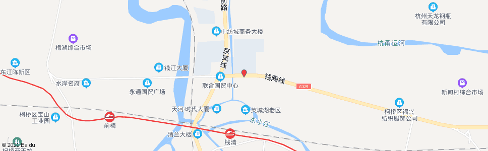 绍兴钱清原料市场_公交站地图_绍兴公交_妙搜公交查询2025