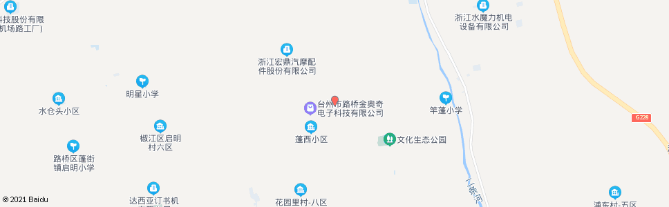 台州蓬西村_公交站地图_台州公交_妙搜公交查询2024